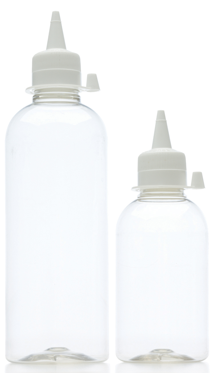 Clear Empty Sq Bottle and Cap 250ml EC